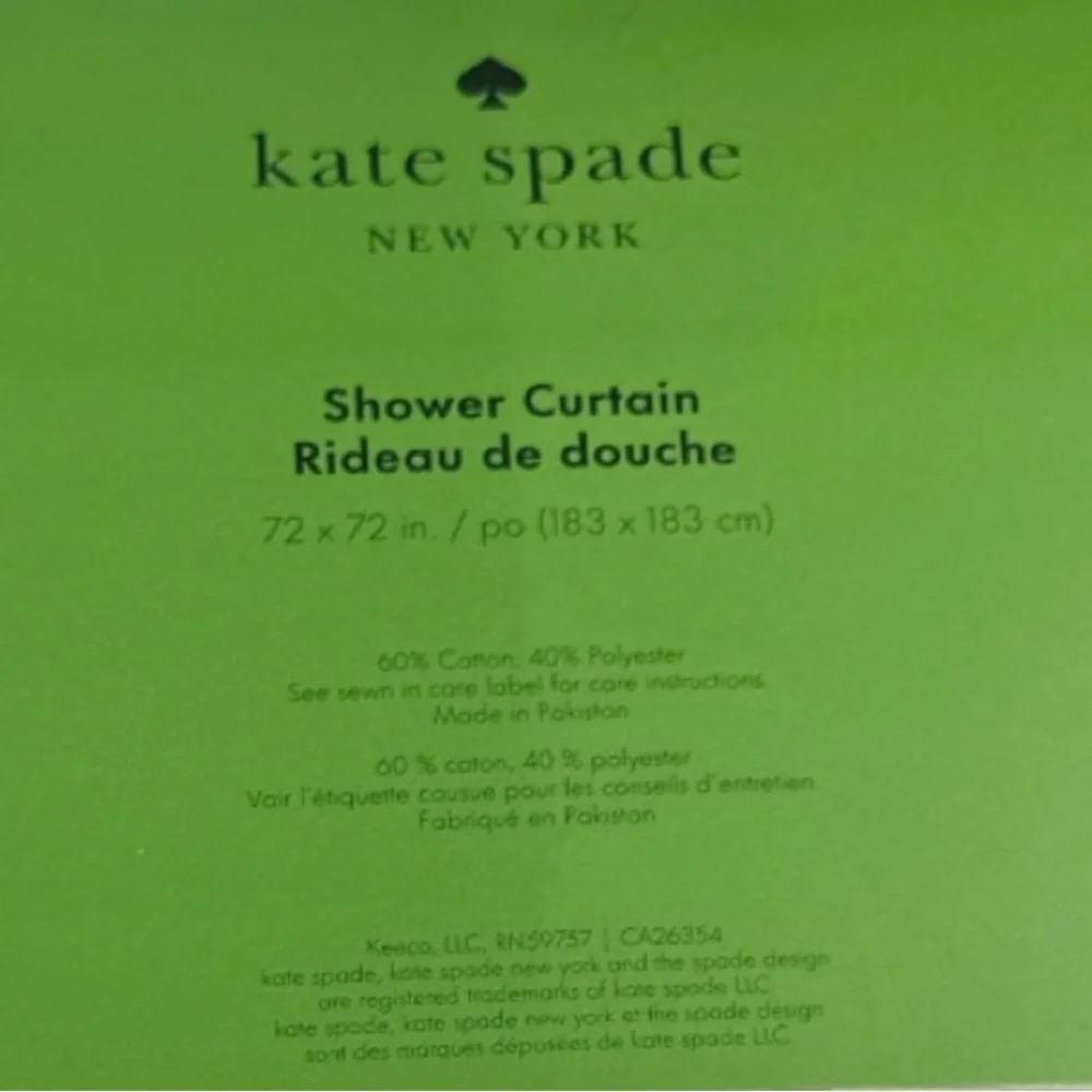 Kate Spade - ‘Red Hearts’ Shower Curtain. 72” x 72” NWT.